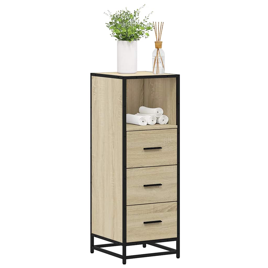 Bathroom Cabinet 35x37,5x100 cm Engineered Wood Sonoma oak