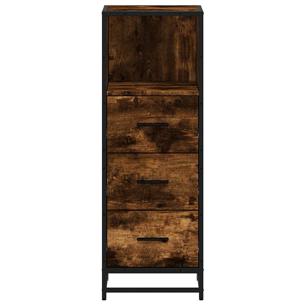Bathroom Cabinet 35x37,5x100 cm Engineered Wood Smoked oak