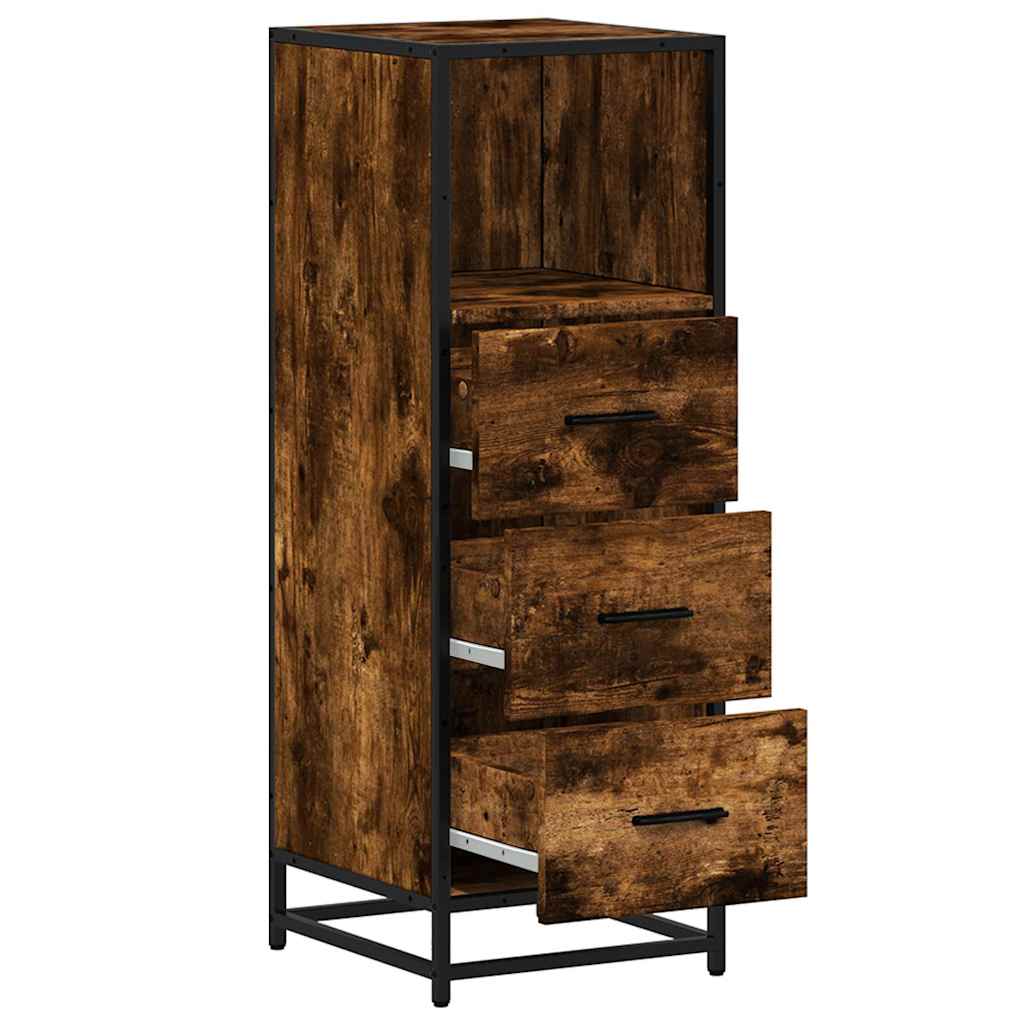 Bathroom Cabinet 35x37,5x100 cm Engineered Wood Smoked oak