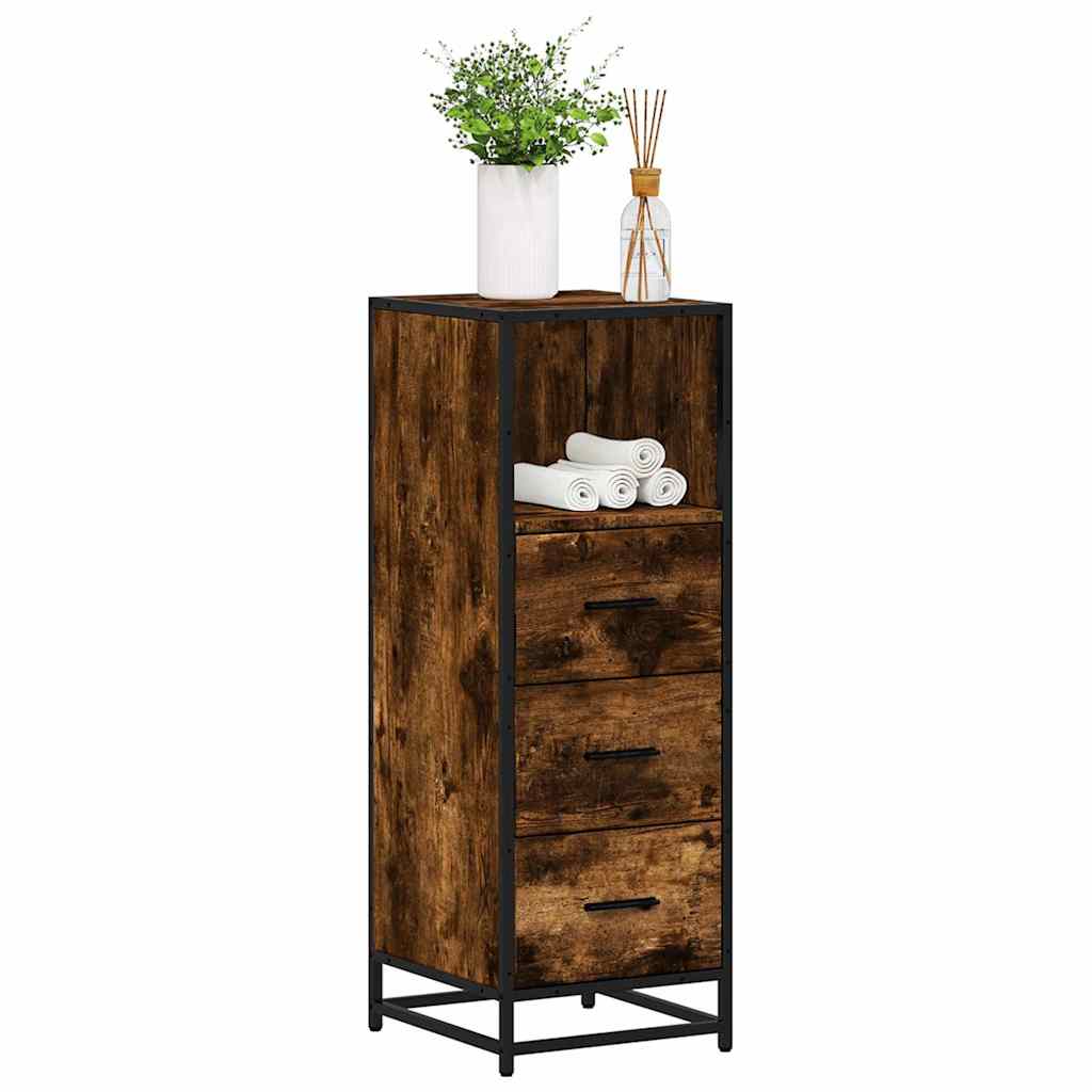 Bathroom Cabinet 35x37,5x100 cm Engineered Wood Smoked oak