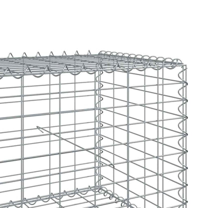 vidaXL Gabion Basket with Cover 700x50x50 cm Galvanised Iron 6
