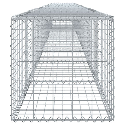 vidaXL Gabion Basket with Cover 800x50x50 cm Galvanised Iron 4