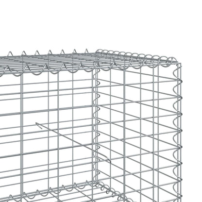 vidaXL Gabion Basket with Cover 800x50x50 cm Galvanised Iron 6