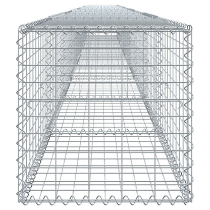 vidaXL Gabion Basket with Cover 900x50x50 cm Galvanised Iron 4