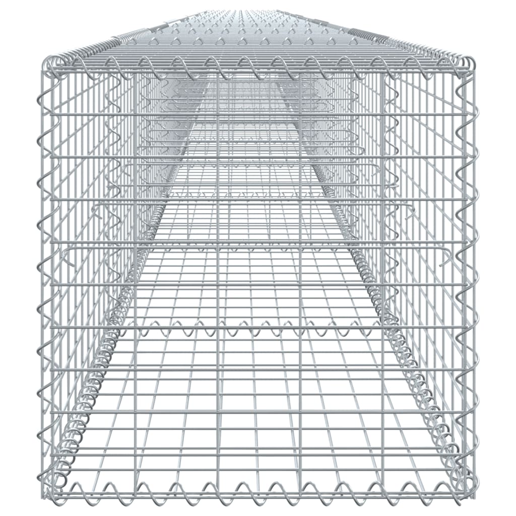 vidaXL Gabion Basket with Cover 1000x50x50 cm Galvanised Iron 4
