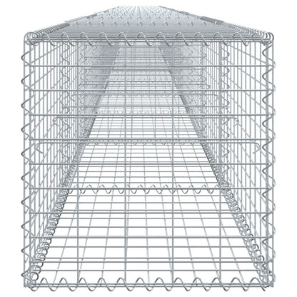 vidaXL Gabion Basket with Cover 1000x50x50 cm Galvanised Iron 4