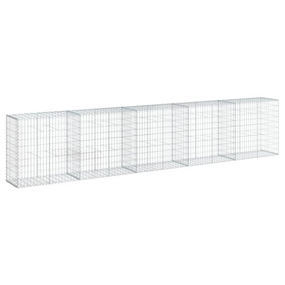vidaXL Gabion Basket with Cover 500x50x100 cm Galvanised Iron 2