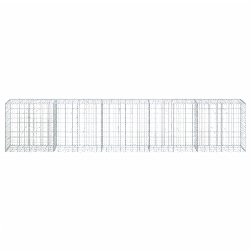 vidaXL Gabion Basket with Cover 500x50x100 cm Galvanised Iron 3
