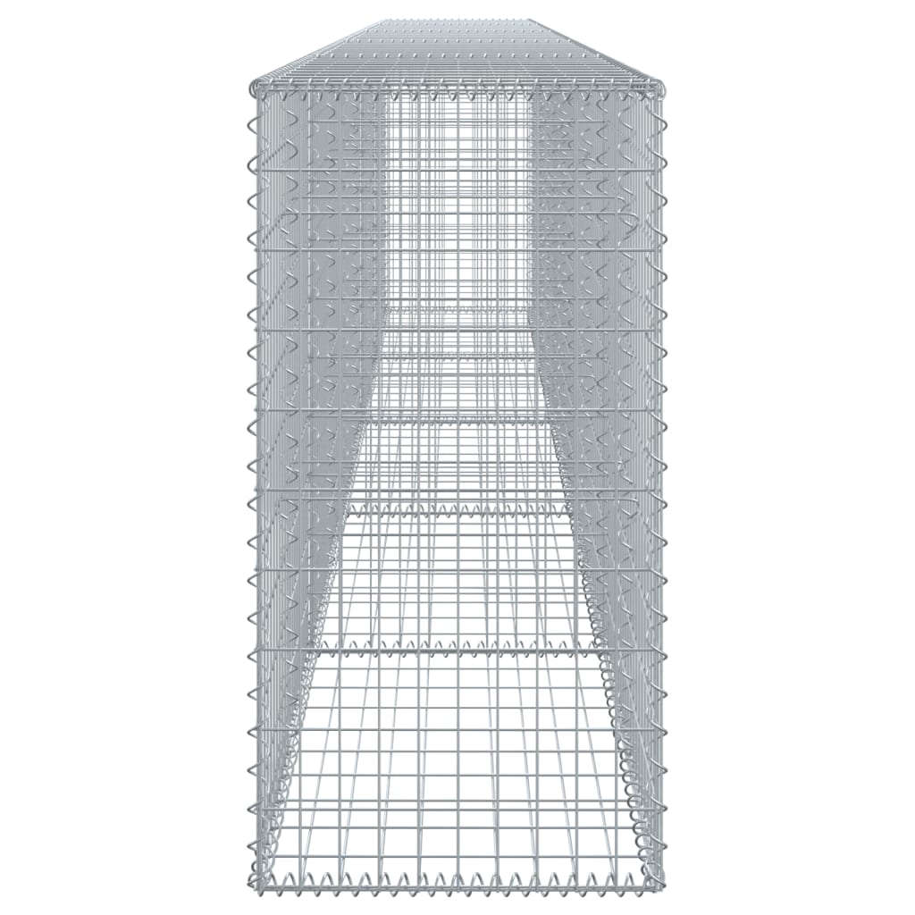 vidaXL Gabion Basket with Cover 500x50x100 cm Galvanised Iron 4