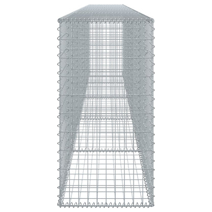 vidaXL Gabion Basket with Cover 500x50x100 cm Galvanised Iron 4