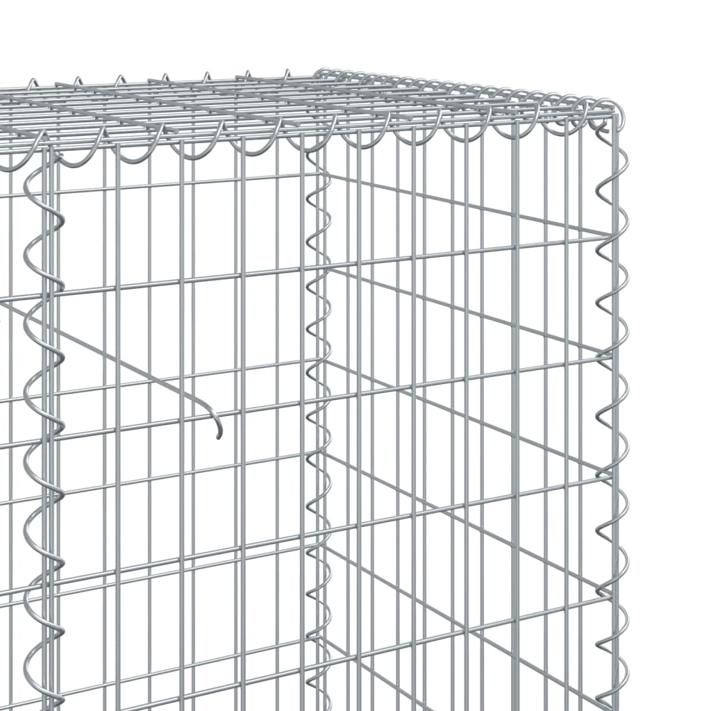 vidaXL Gabion Basket with Cover 500x50x100 cm Galvanised Iron 6
