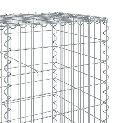 vidaXL Gabion Basket with Cover 500x50x100 cm Galvanised Iron 6