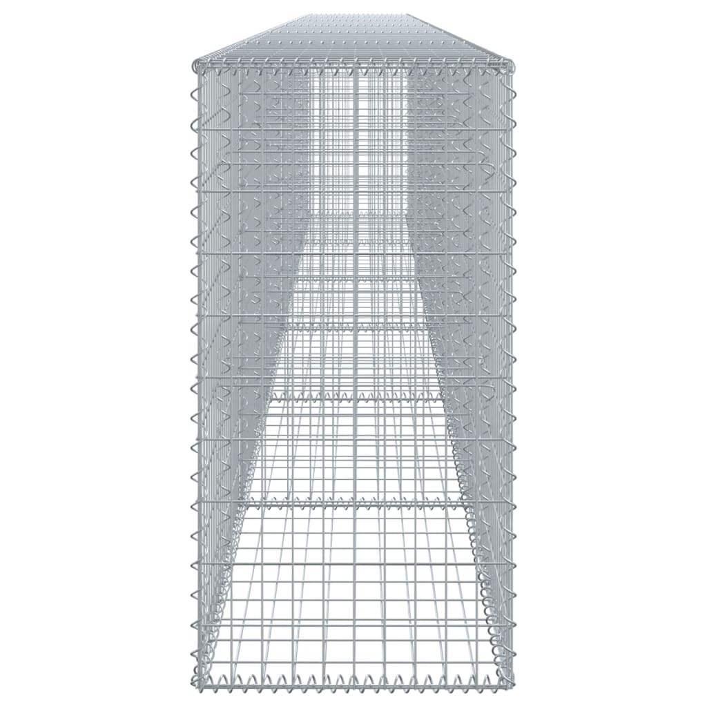 vidaXL Gabion Basket with Cover 600x50x100 cm Galvanised Iron 4