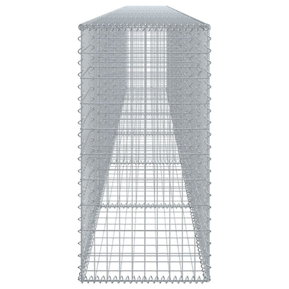 vidaXL Gabion Basket with Cover 600x50x100 cm Galvanised Iron 4