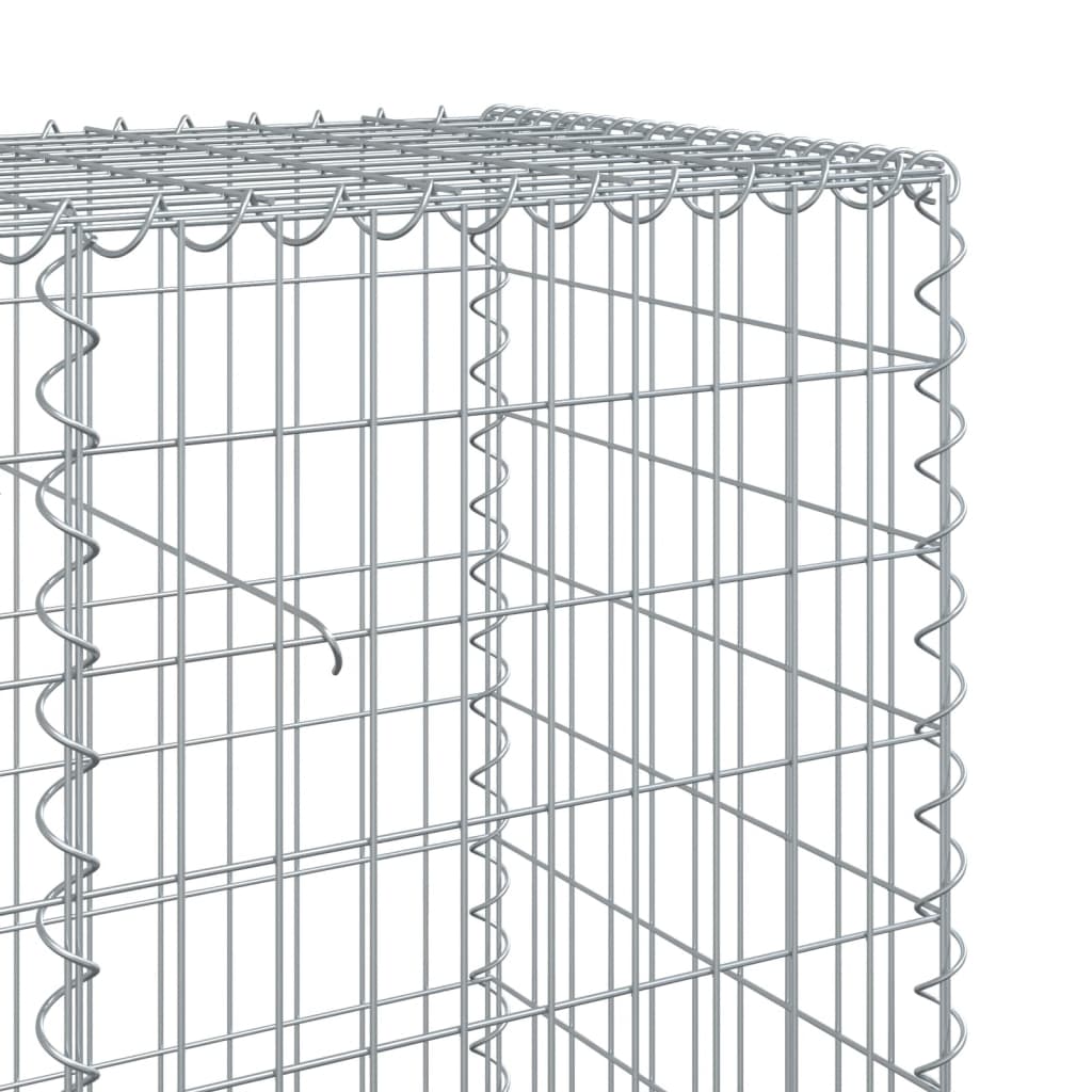 vidaXL Gabion Basket with Cover 600x50x100 cm Galvanised Iron 6