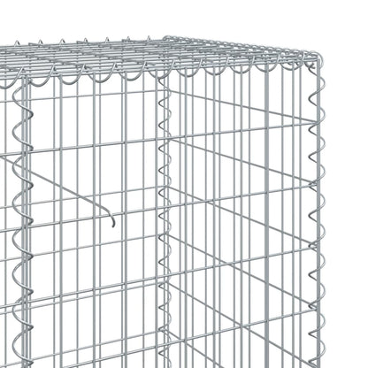 vidaXL Gabion Basket with Cover 600x50x100 cm Galvanised Iron 6