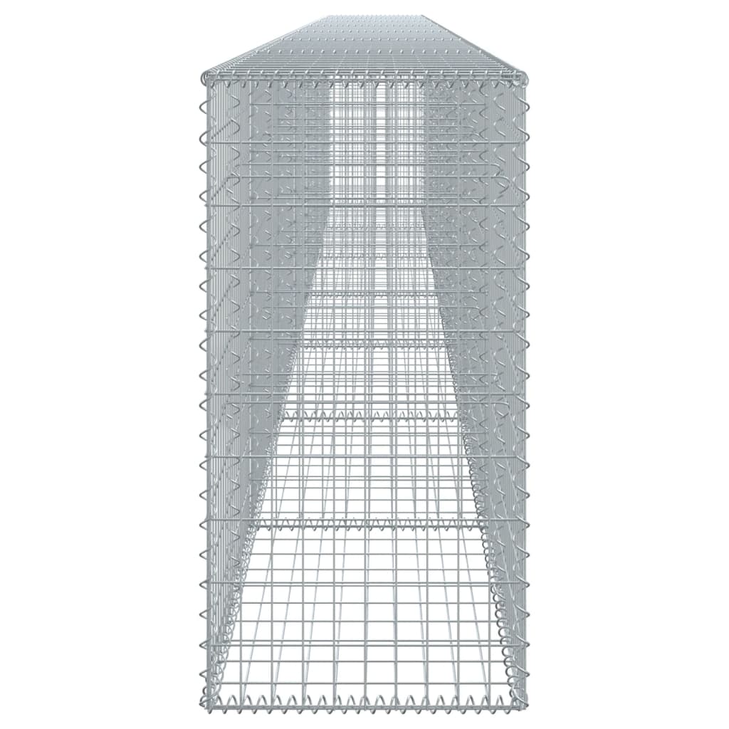 vidaXL Gabion Basket with Cover 700x50x100 cm Galvanised Iron 4