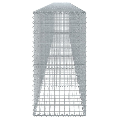 vidaXL Gabion Basket with Cover 700x50x100 cm Galvanised Iron 4