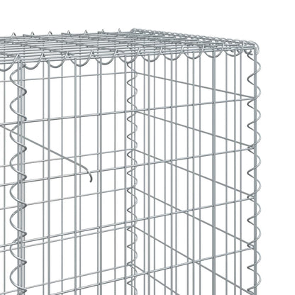 vidaXL Gabion Basket with Cover 700x50x100 cm Galvanised Iron 6