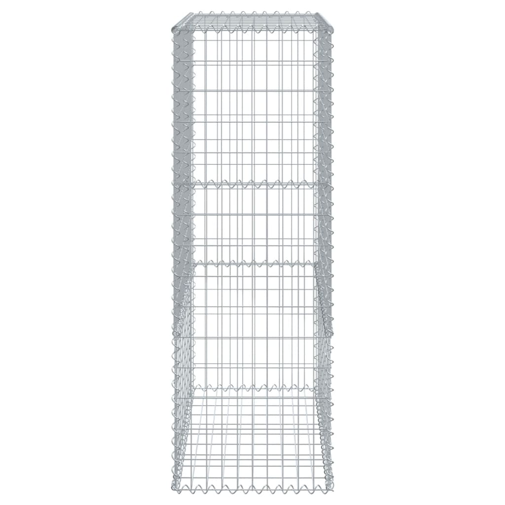 vidaXL Gabion Basket with Cover 300x50x150 cm Galvanised Iron 5