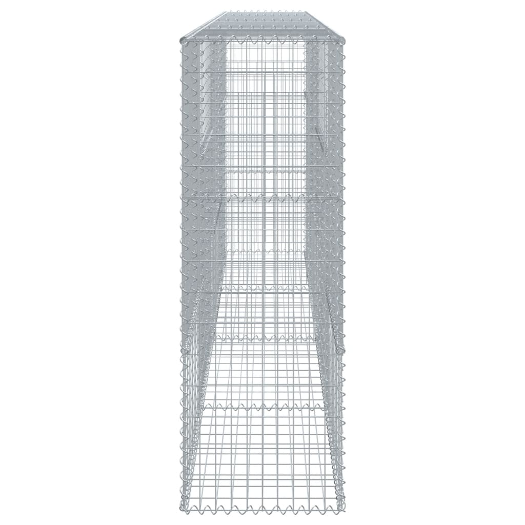 vidaXL Gabion Basket with Cover 400x50x150 cm Galvanised Iron 4