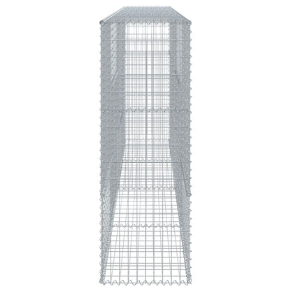 vidaXL Gabion Basket with Cover 400x50x150 cm Galvanised Iron 4