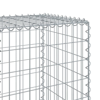 vidaXL Gabion Basket with Cover 400x50x150 cm Galvanised Iron 6