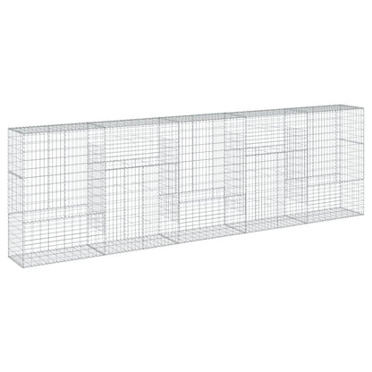 vidaXL Gabion Basket with Cover 500x50x150 cm Galvanised Iron 2