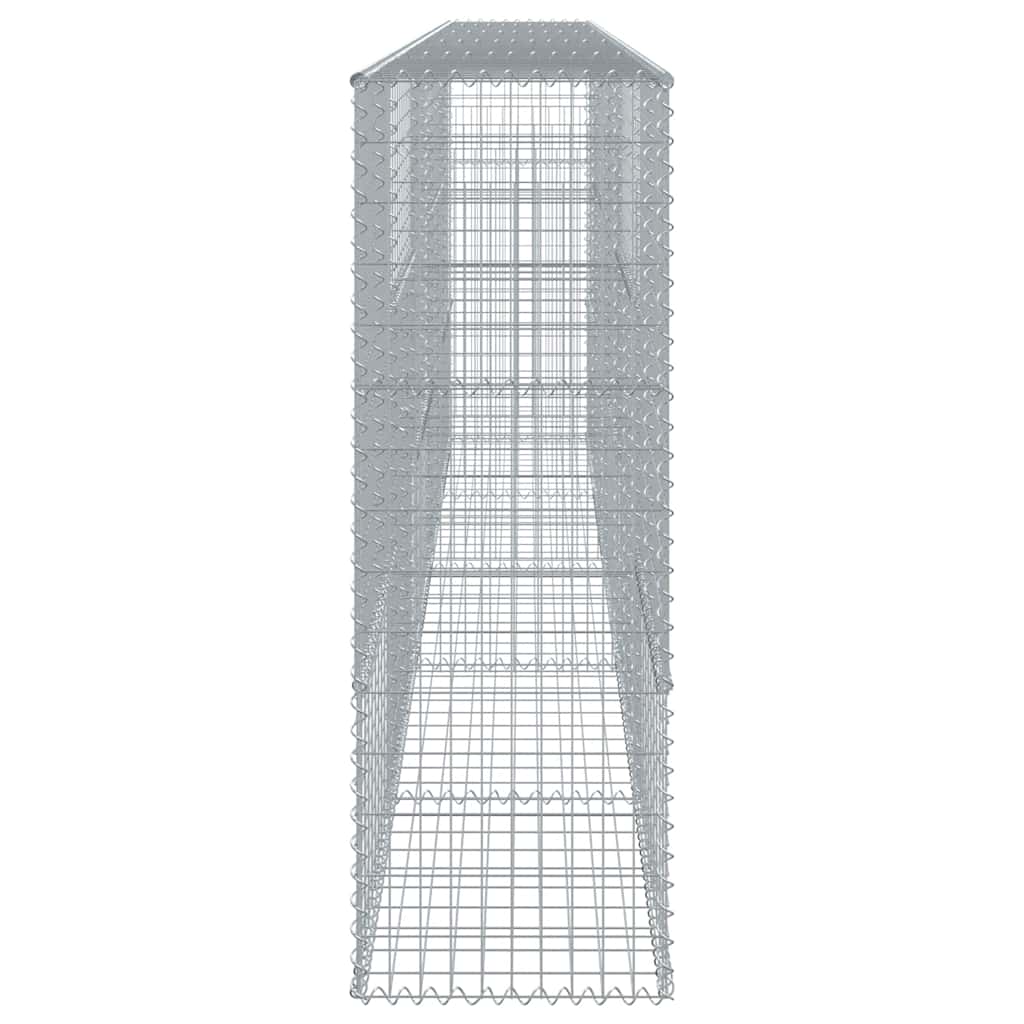 vidaXL Gabion Basket with Cover 500x50x150 cm Galvanised Iron 4