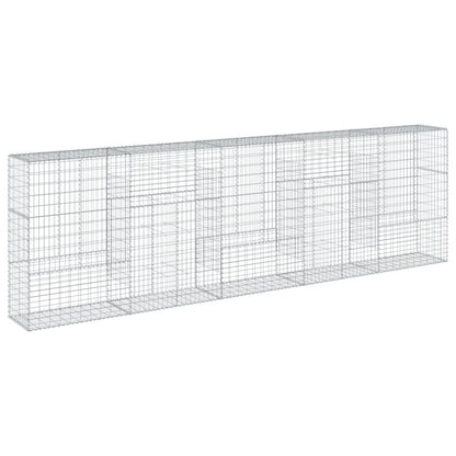 vidaXL Gabion Basket with Cover 500x50x150 cm Galvanised Iron 5