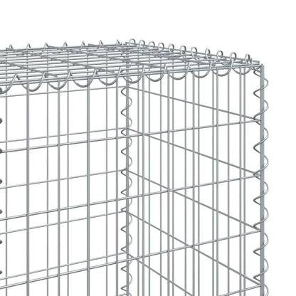 vidaXL Gabion Basket with Cover 500x50x150 cm Galvanised Iron 6