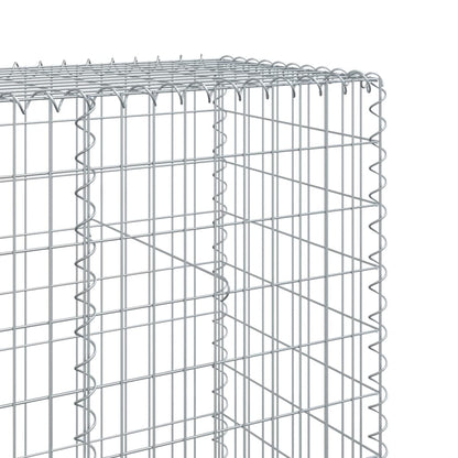 vidaXL Gabion Basket with Cover 200x50x200 cm Galvanised Iron 6
