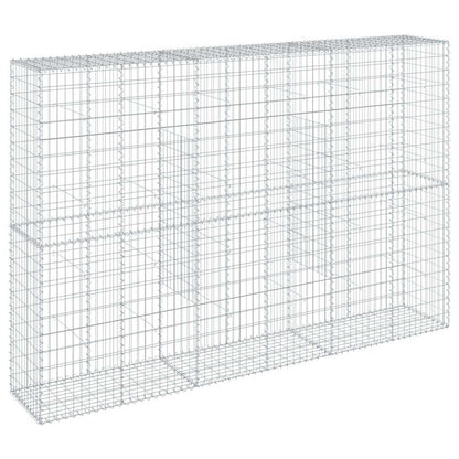 vidaXL Gabion Basket with Cover 300x50x200 cm Galvanised Iron 2