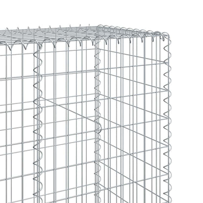 vidaXL Gabion Basket with Cover 300x50x200 cm Galvanised Iron 6