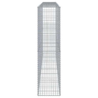 vidaXL Gabion Basket with Cover 400x50x200 cm Galvanised Iron 4