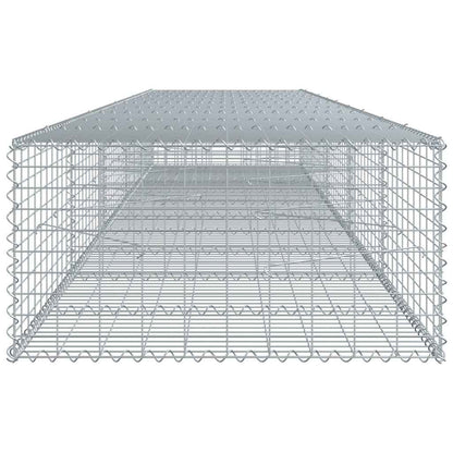 vidaXL Gabion Basket with Cover 500x100x50 cm Galvanised Iron 4