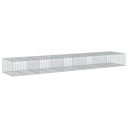 vidaXL Gabion Basket with Cover 500x100x50 cm Galvanised Iron 5