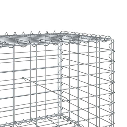 vidaXL Gabion Basket with Cover 500x100x50 cm Galvanised Iron 6