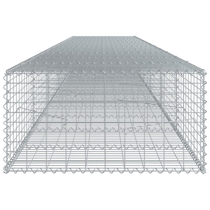 vidaXL Gabion Basket with Cover 600x100x50 cm Galvanised Iron 4