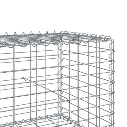 vidaXL Gabion Basket with Cover 700x100x50 cm Galvanised Iron 6