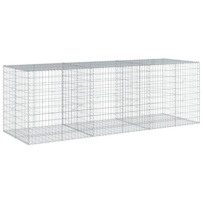 vidaXL Gabion Basket with Cover 300x100x100 cm Galvanised Iron 2