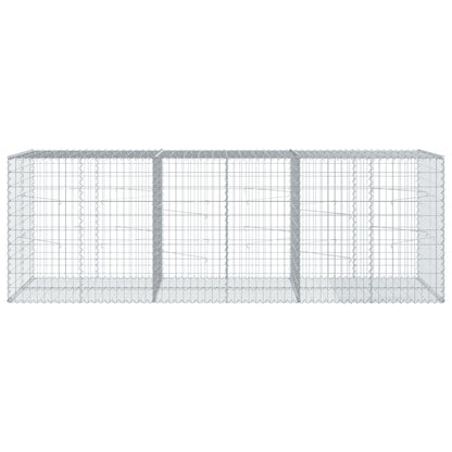 vidaXL Gabion Basket with Cover 300x100x100 cm Galvanised Iron 3
