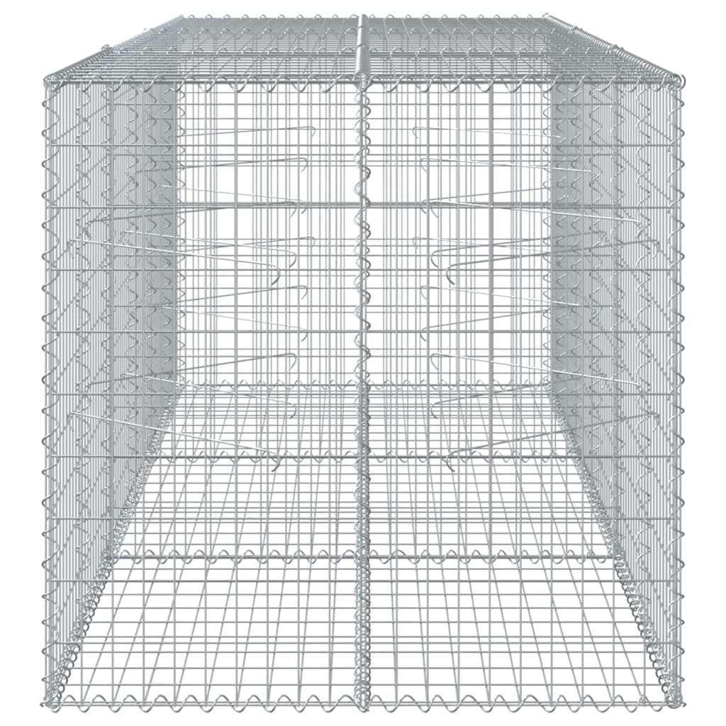 vidaXL Gabion Basket with Cover 300x100x100 cm Galvanised Iron 4