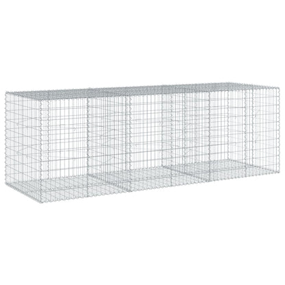 vidaXL Gabion Basket with Cover 300x100x100 cm Galvanised Iron 5