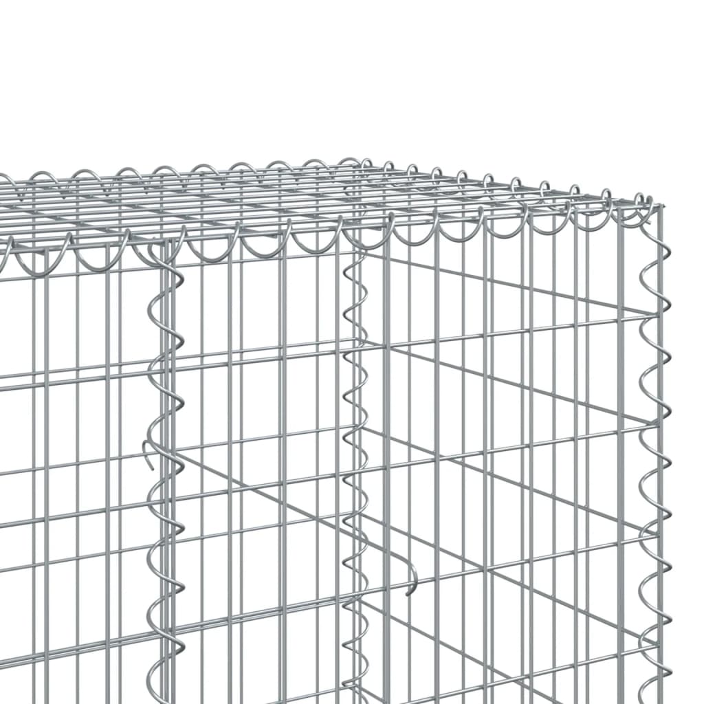vidaXL Gabion Basket with Cover 300x100x100 cm Galvanised Iron 6