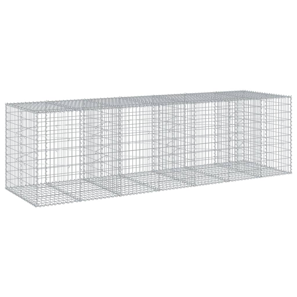 Gabion Basket with Cover Galvanised Iron Depth 100 cm Height 100 cm 100–1050 cm 350 cm
