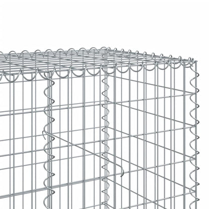vidaXL Gabion Basket with Cover 350x100x100 cm Galvanised Iron 6