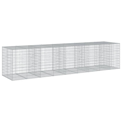Gabion Basket with Cover Galvanised Iron Depth 100 cm Height 100 cm 100–1050 cm 450 cm