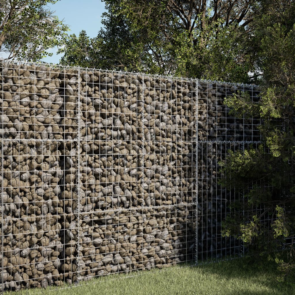 Gabion Basket with Cover Galvanised Iron Depth 100 cm Height 150 cm 100 cm
