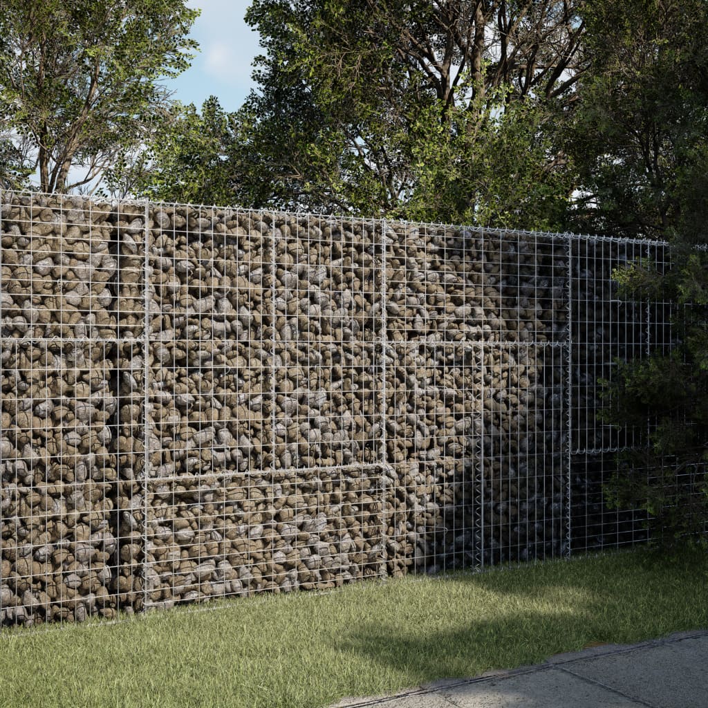 Gabion Basket with Cover Galvanised Iron Depth 100 cm Height 150 cm 200 cm